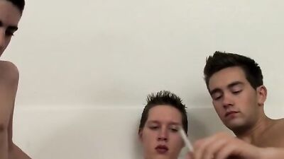Hot Twinks Likes Sucking And Riding Two Huge Cocks