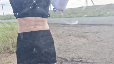 Picked up a slutty trance passenger with a big cock on the highway and fucked her. hot cruise