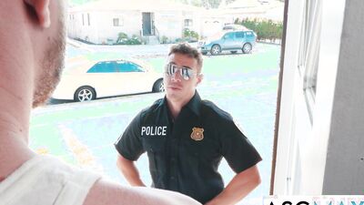 ''Should I Get Naked?'' - Jock Fucked By Hunk Cop