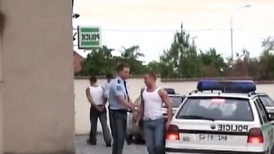 Young Police Officer Bareback and Facializes Hot Twink Perp