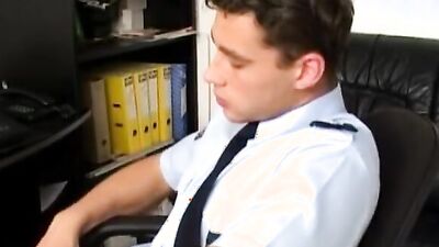 Young Police Officer Bareback and Facializes Hot Twink Perp