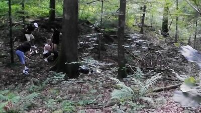 Watch this German dude hook up with a busty babe in public & pound her hard in HD