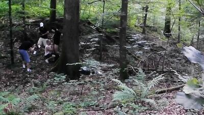 Watch this German dude hook up with a busty babe in public & pound her hard in HD
