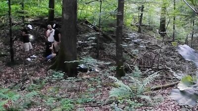 Watch this German dude hook up with a busty babe in public & pound her hard in HD