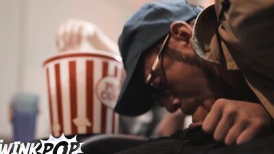 TWINKPOP - Getting Hot And Nasty In The Movie Theater With Dante Colle, Michael Boston & Troye Dean