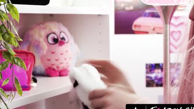 FEMBOYISH - Cute Pink Haired Femboy Cyrus Stark Rips Stockings For Marcus McNeil’s Thick Dick