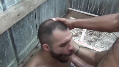 Barebacking in the campground showers