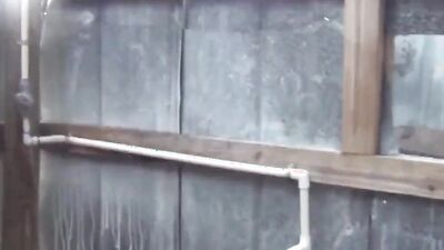 Barebacking in the campground showers