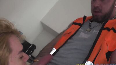 AJ Baxter gets wrecked by a repairman's huge cock in HD