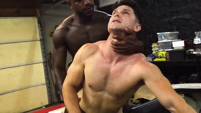 NAKEDSWORD BBC Reign Fucks Devin Franco Bareback All Over The Garage