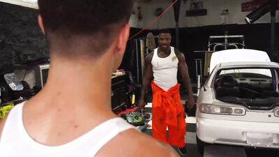 NAKEDSWORD BBC Reign Fucks Devin Franco Bareback All Over The Garage