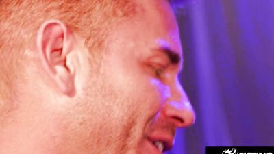 Chained Hunk Ethan Sinns Zapped & Pounded Bareback by Sumner Blayne’s Massive Meat