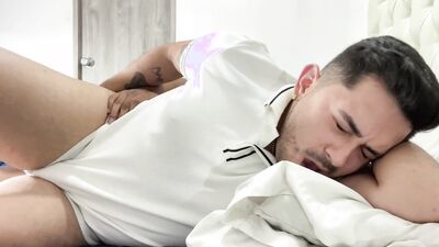 The stepfather mistakes his stepson for his wife and fills him with cum by accident!