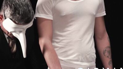 Cute hot Dex Devall is barebacked by hung, suited DILF