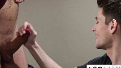PrideStudios - Straight Massive Inked Hunk Tries Barebacking Twink Roomate For The 1st Time