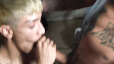 Hung Tatted Latino Fucks Twink Bareback Breeding horned up Hung Papi Let Them Watch Juven