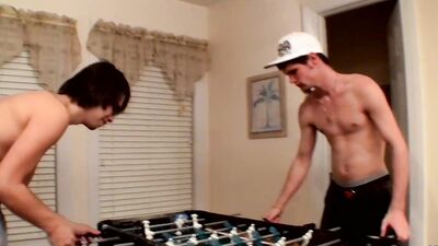 JizzAddiction: Twink Jay kneels and suck Nolan after losing a naughty game