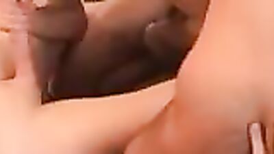 Wild bareback gangbang with pies and cream in hot lesbian action