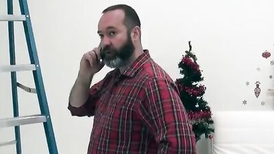 Watch Joe Hardness and Guy English give a hot handjob and fingerbang to each other's daddies