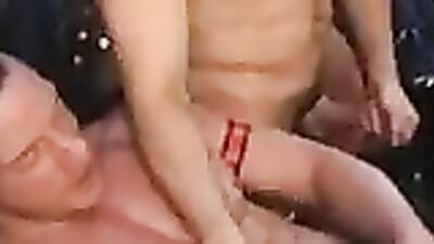 Wild bareback orgy with toys, fisting, and wild dildo gangbang