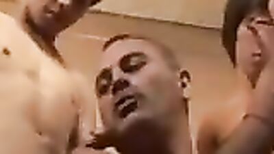 Watch as players take turns banging the soccer coach in locker room gangbang