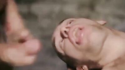 Watch as muscular gangbangers bareback each other's asses in public