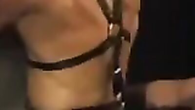 Kinky leather-daddy gangbanged by multiple guys in a wild anal pounding frenzy