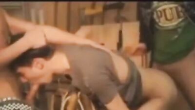 Watch these hot babes get used and abused in group sex frenzy!