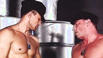 Wild Hunk & his muscle buddy take turns in a steamy anal fantasy