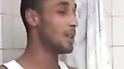 Hunk gets double-teamed by two horny guards in the prison shower