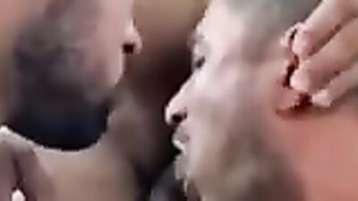 Watch as two studs get down and dirty in a wild group threesome