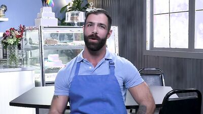 Jake Nicola & Donnie Argento take turns whipping and creampied in a wild threesome