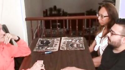 Sissy Threesomes: Bareback Homemade Threesome with Sissy and her Daddy