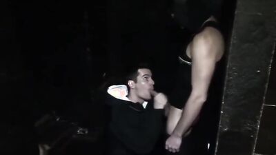 Raw bareback threesome with two guys and a hunk, featuring big cocks, double penetration, and a muscle-bound stud