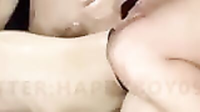 Wild Asian masseurs share a bareback threesome massage