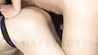 Wild Asian masseurs share a bareback threesome massage
