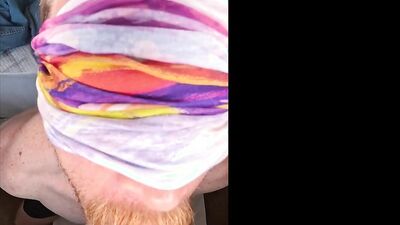 Watch Trent Clayton give a sloppy BBC blowjob while blindfolded by his Athletic Guy