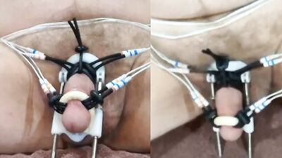 Watchgrower's solo session: pulsing, shaking, and cumming with a massive HFO Estim load