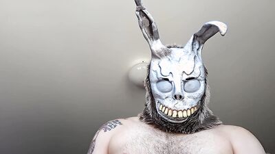 Scary Bunny Halloween BottomPOV ASMR Pounding with a tattooed guy
