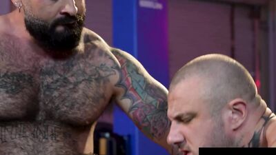 Jax Phoenix, Terry Strokes, and their hung studs get wild in a garage orgy