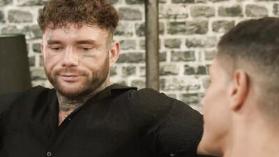 Joel Hart takes on Big Dick & gets bareback fucked by his kinky friend, Bastian Karim