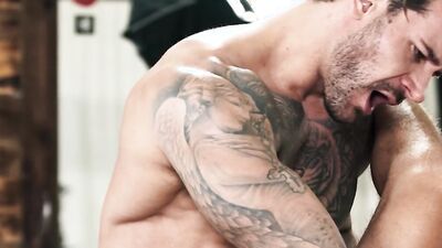 Papi Kocic dominates Dann Grey with his bare hands & spanking skills, then sucks & fucks like a pro