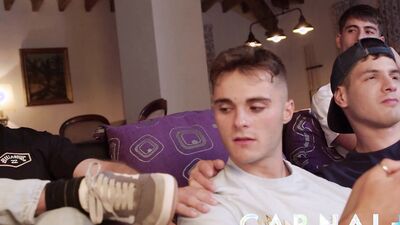 Stepdad & BF share their stepdaughters in a wild foursome with a pornstar