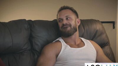 Bruce Jones finally satisfies his straight friend's lustful desires with a hot bareback fuck