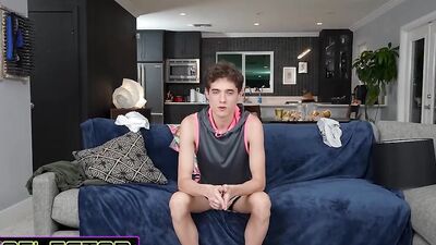 Stepson Andy Adler's wild party ends with hot sex & facials for his muscular stepson