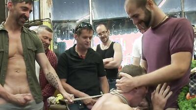 Christian & Jacob Durham take on a hung dude and get a faceful of cum