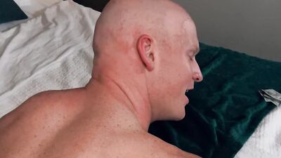 Roman Eros' first time with a big black cock - watch him get oiled up & fucked bareback