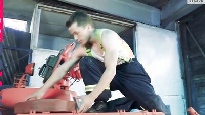 Watch as twinky pal's hose gets a fireman's lift as he pounds her bareback!