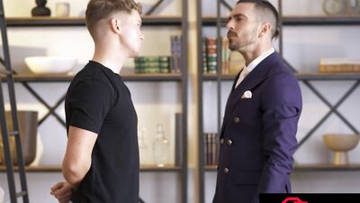 Dean Young trains newbie Dean Hard in wild bareback action with Boss Paddy O'Brian's huge cock!