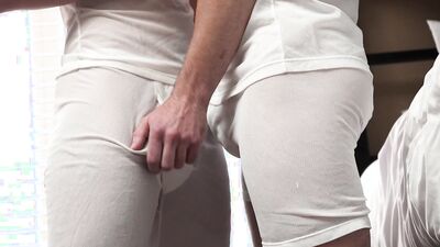 Watch as Master Felix Kamp watches as his hung studs bareback in HD